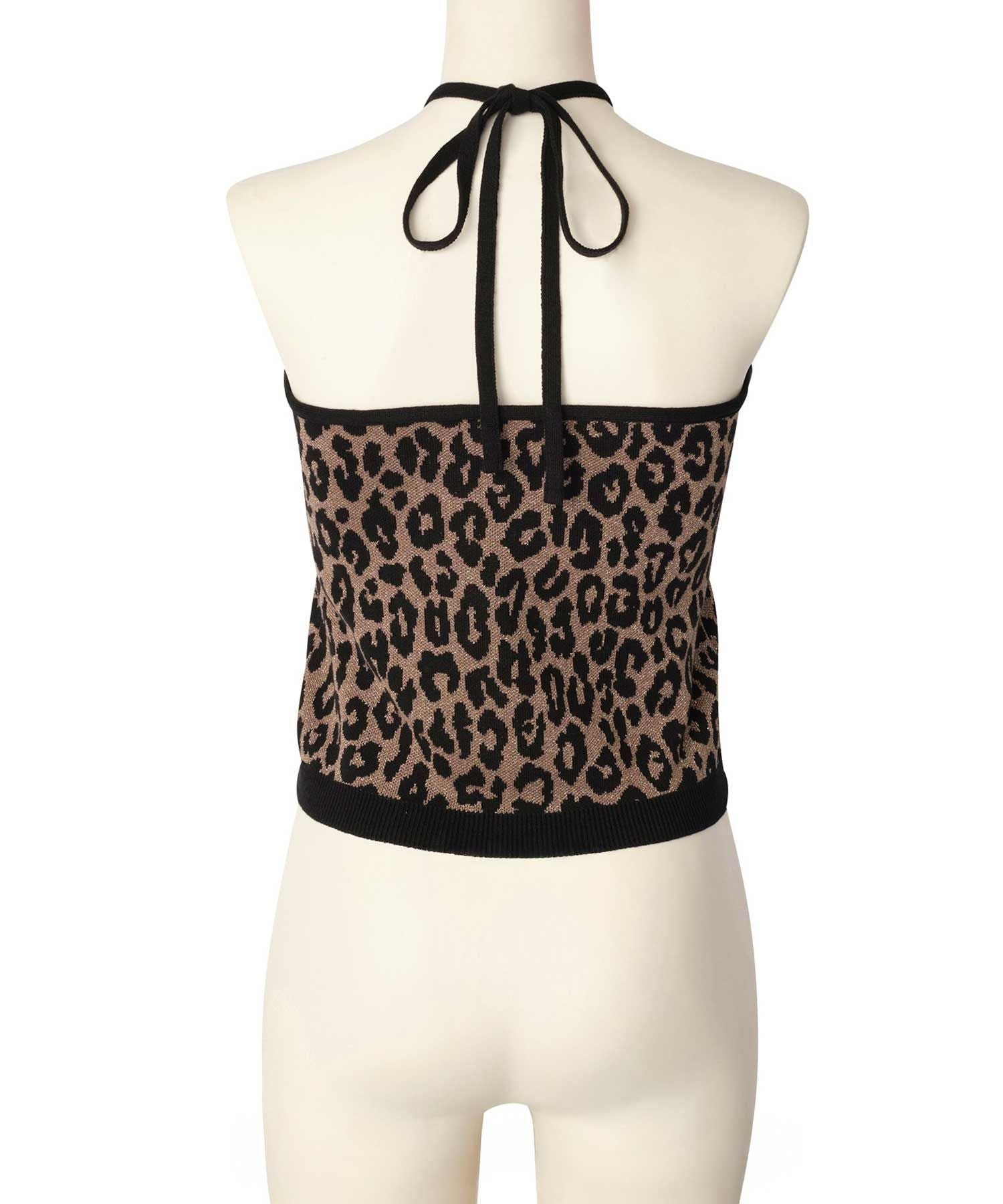 SNAKE LOGO Jacquard Halter Neck