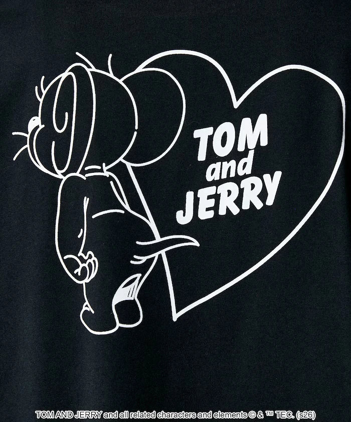 <Functional Material> TOM AND JERRY Heart Graphic T-Shirt Limited Edition