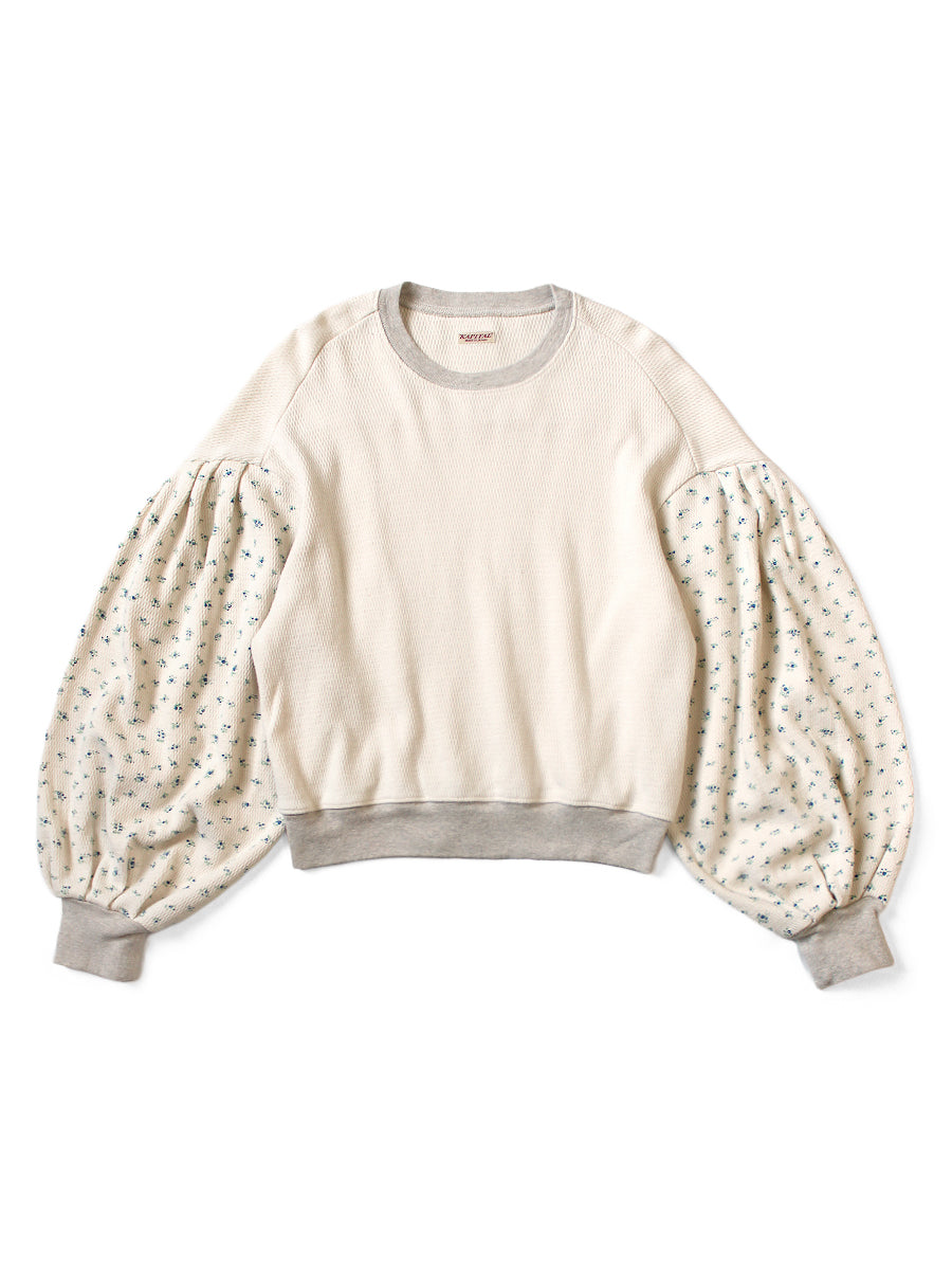 Waffle Jersey Small Flower pt 2TONE Buffon Sleeves...
