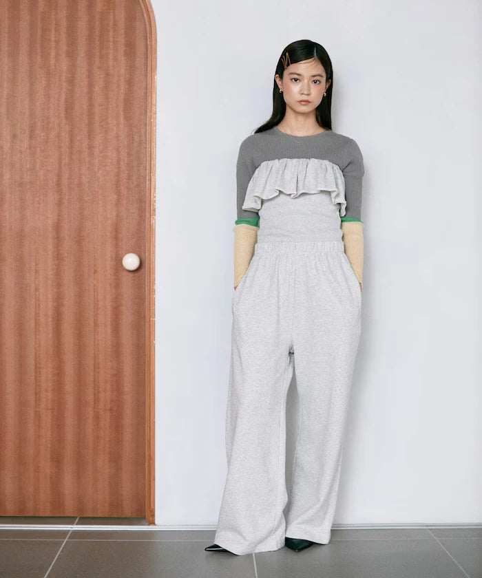 Organic Cotton 2WAY Bear Frill All-in-One / Inside Fleece Sweat