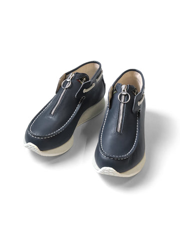 Leather ZIP Deck Sneakers