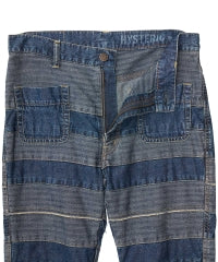 Scratch Flare Denim Pants