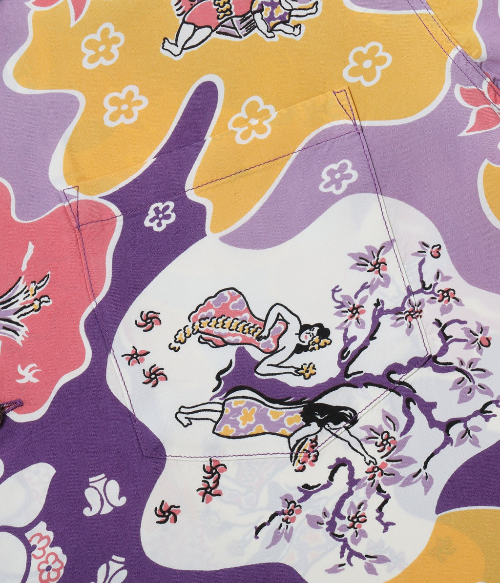 Rayon Hawaiian Shirt Paradise Hula