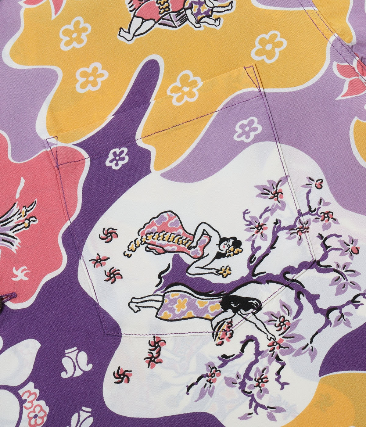 Rayon Hawaiian Shirt Paradise Hula