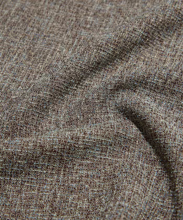 Dry Touch Summer Tweed Short Sleeve Open Collar Shirt