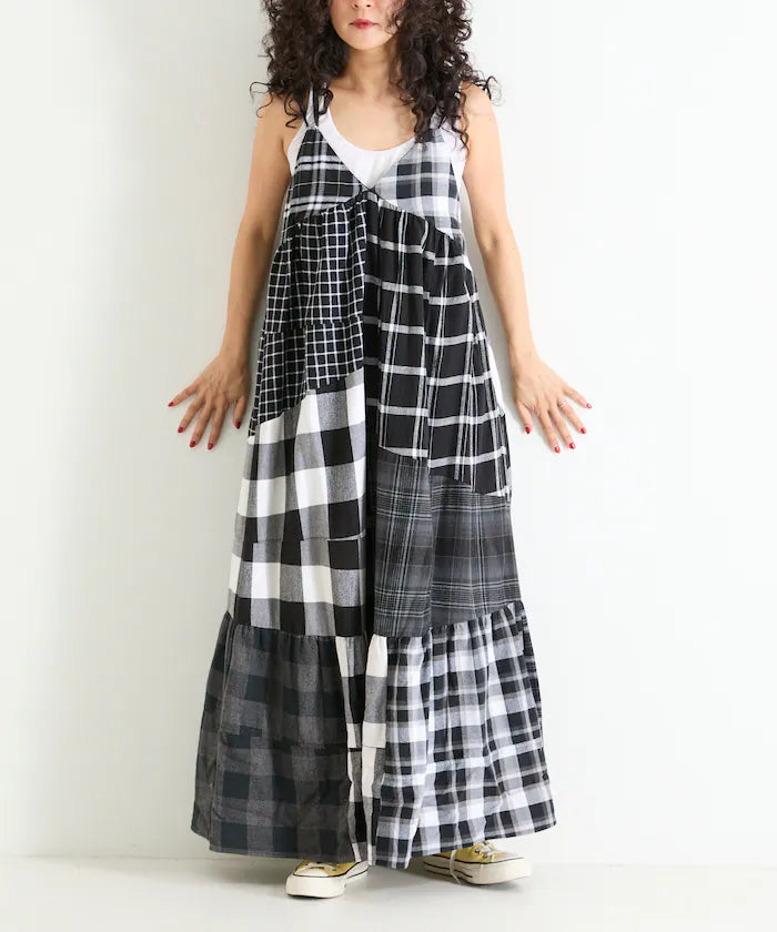 Vintage Remake Check Cami Dress