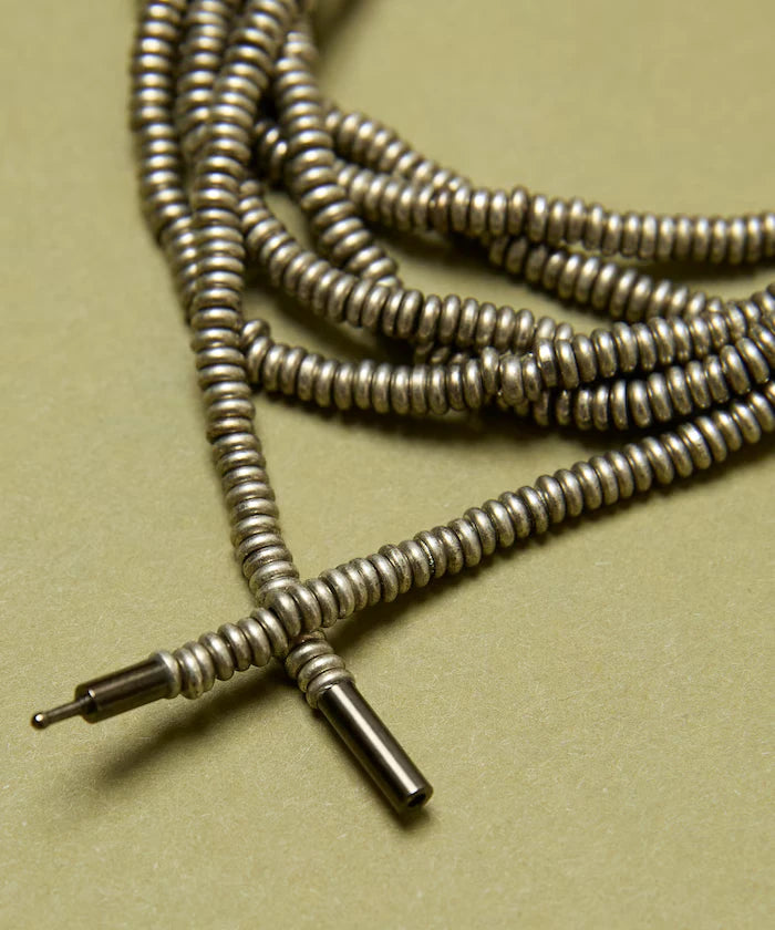 Disk Type Metal Beads Long Necklace 140cm
