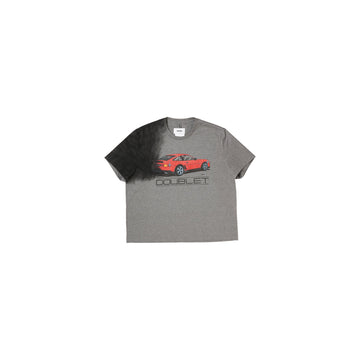 EXHAUST STAINED T-SHIRT : GREY