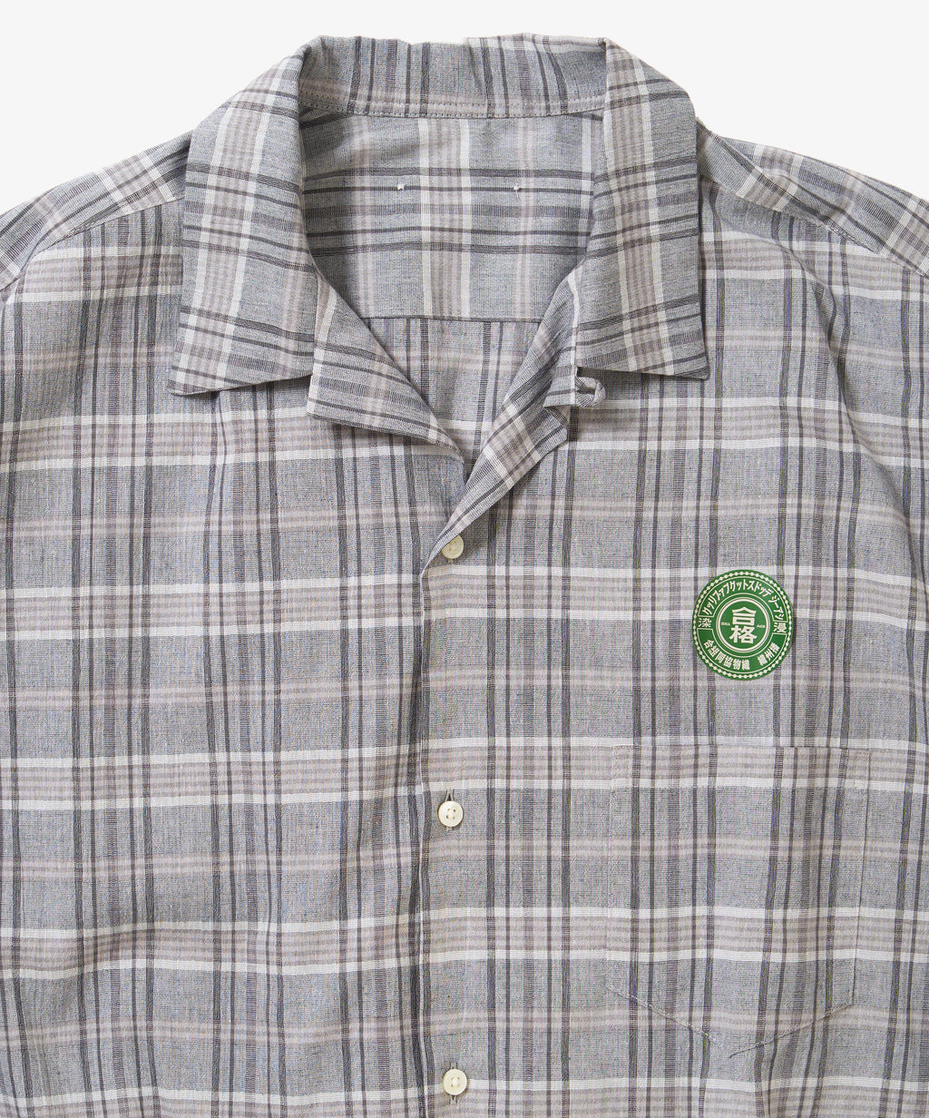 banshu ori ribbed shirts plaid short sleeve