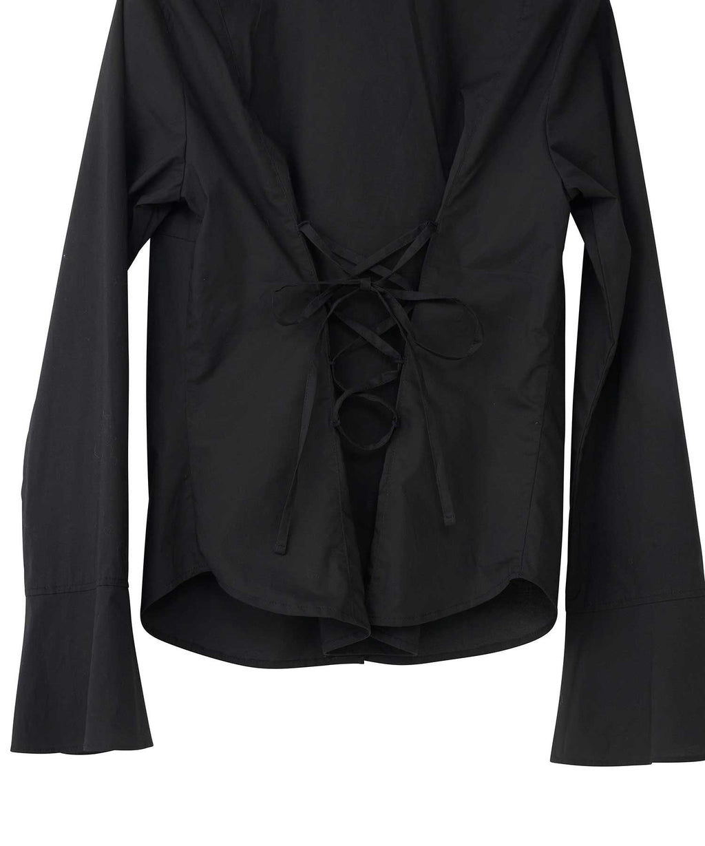 Hysteric Spider Lace Up Frill Cuff Blouse