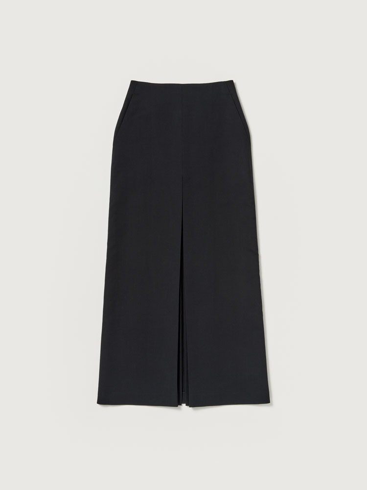TENSE WOOL DOUBLE CLOTH SLIT SKIRT