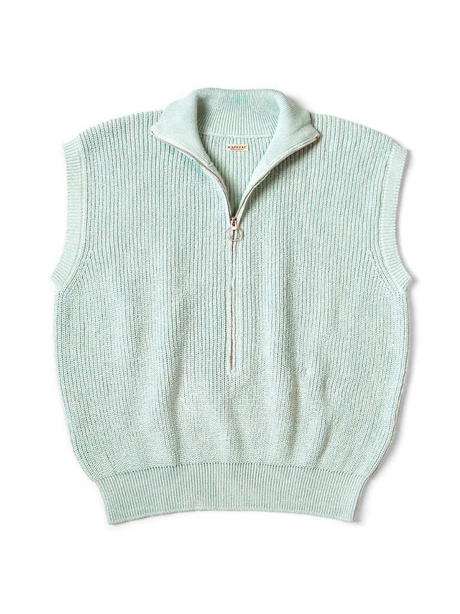 5G Cable Knit Half-Zip Vest