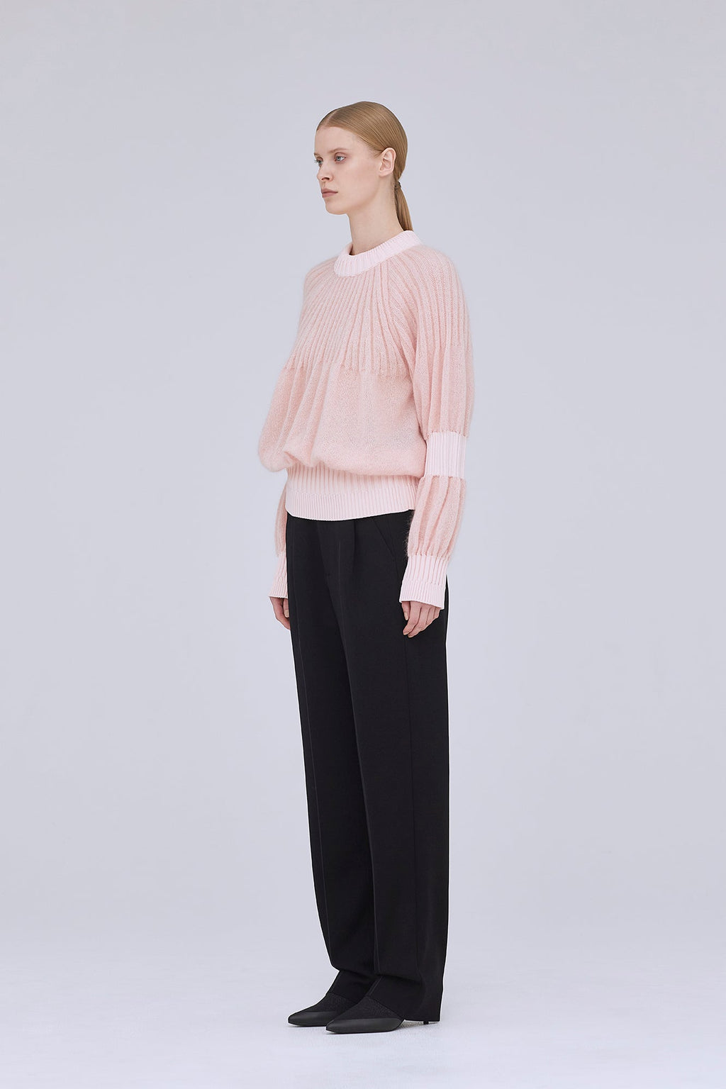 FLUTED MOHAIR TOP