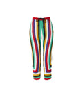 Flower Power Patch Three-Quarter Length Hand-Knit Pants
