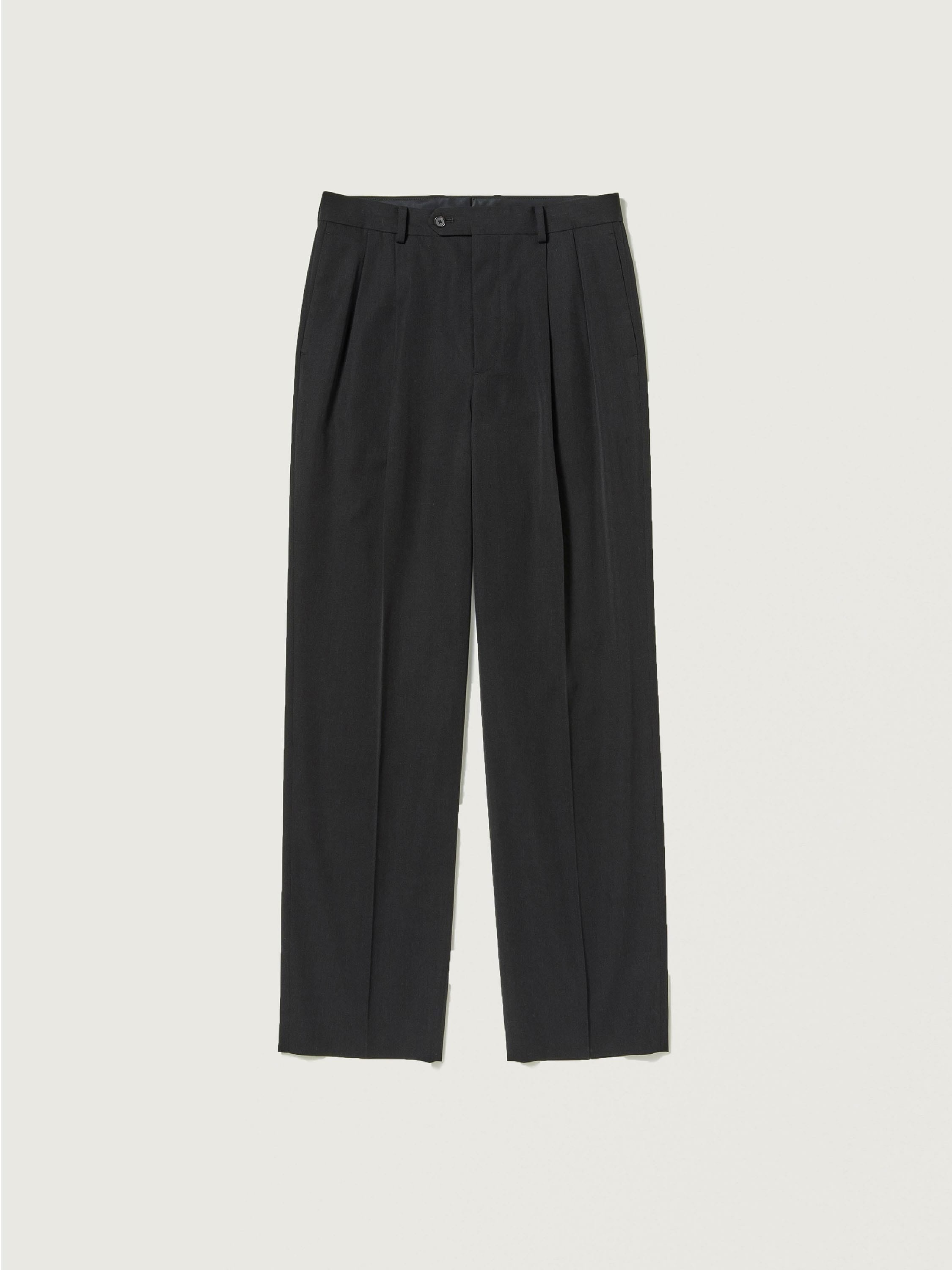 LIGHT WOOL MAX GABARDINE TWO-TUCK SLACKS