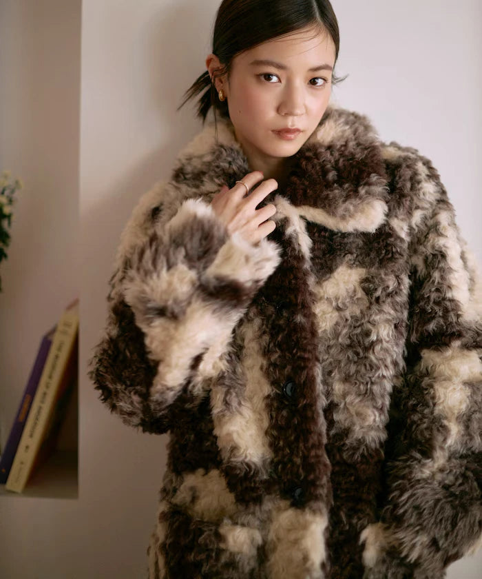 Fake Fur Mid-Length Coat / Fur Coat