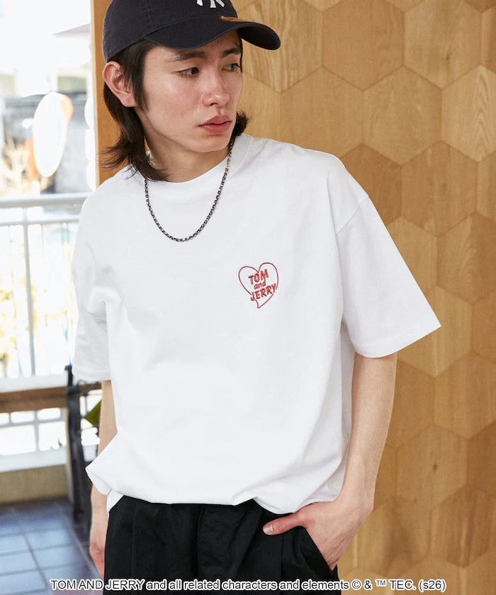 <Functional Material> TOM AND JERRY Heart Graphic T-Shirt Limited Edition
