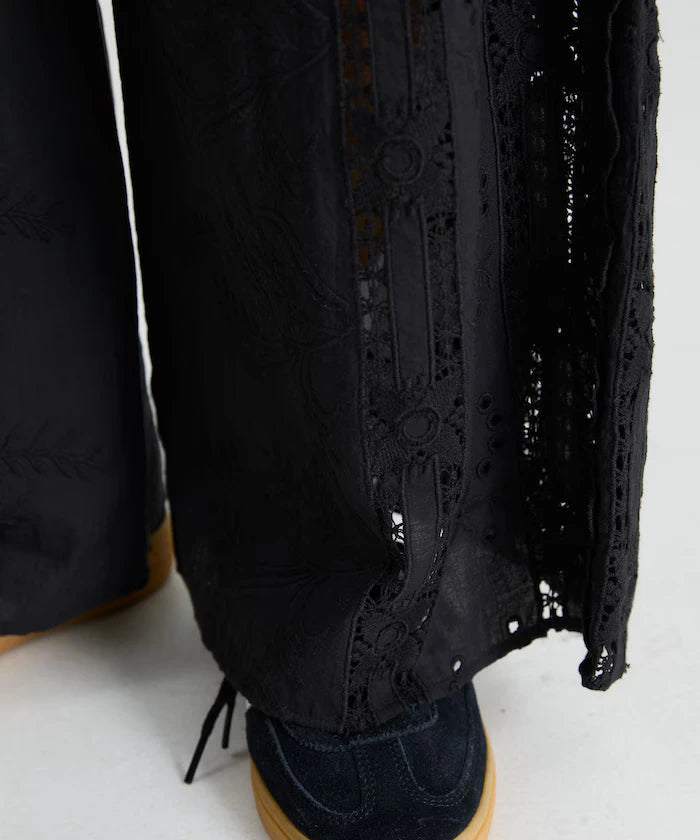 Cutwork Embroidered Easy Pants