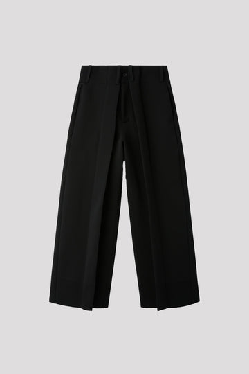 MILAN CREASE WIDE STRAIGHT PANTS