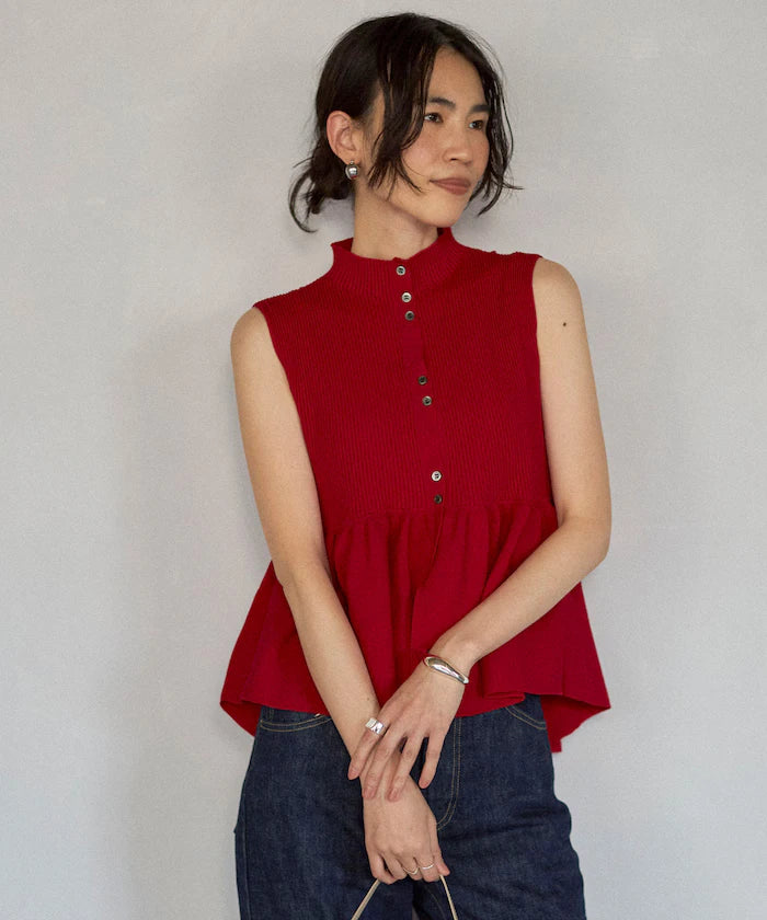 Japan Made Whole Garment Peplum Vest