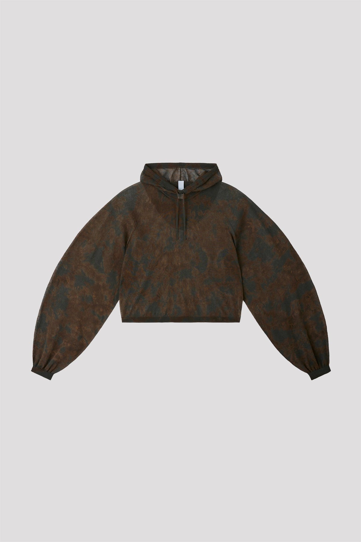 DYEING TC LUCENT CROPPED HOODIE