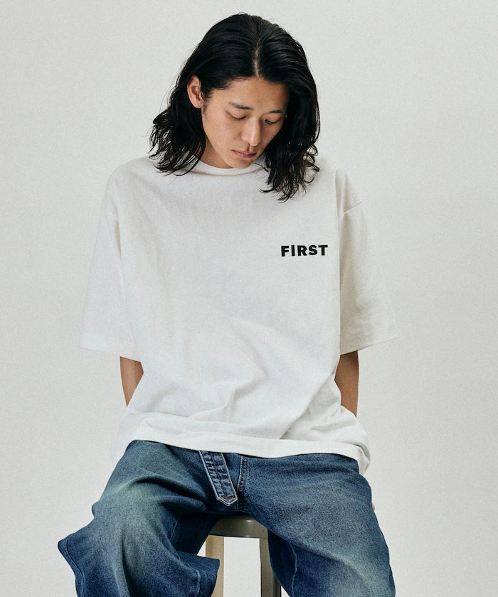 6 Ounce Front Logo Embroidered Crew Neck T-Shirt / One Point Design T-Shirt Left Chest Embroidery First Limited Edition