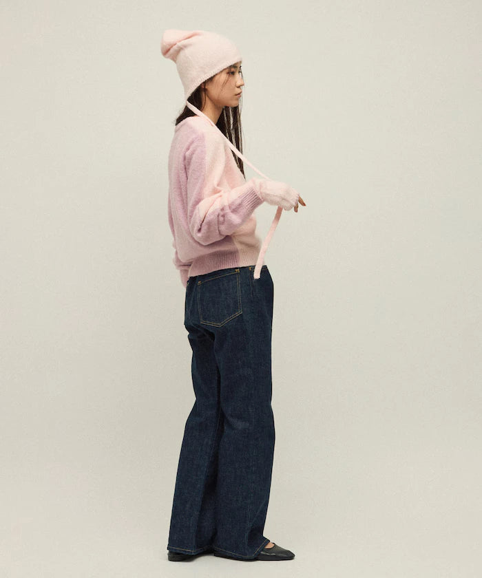 Alpaca Blend Bicolor Knit Pullover