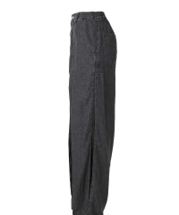Cotton Linen Denim Tuck Pants