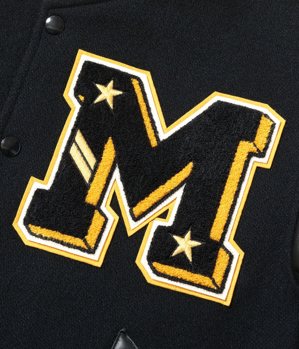 30oz. WOOL MELTON AWARD JACKET “MAVERICKS” (BLACK)