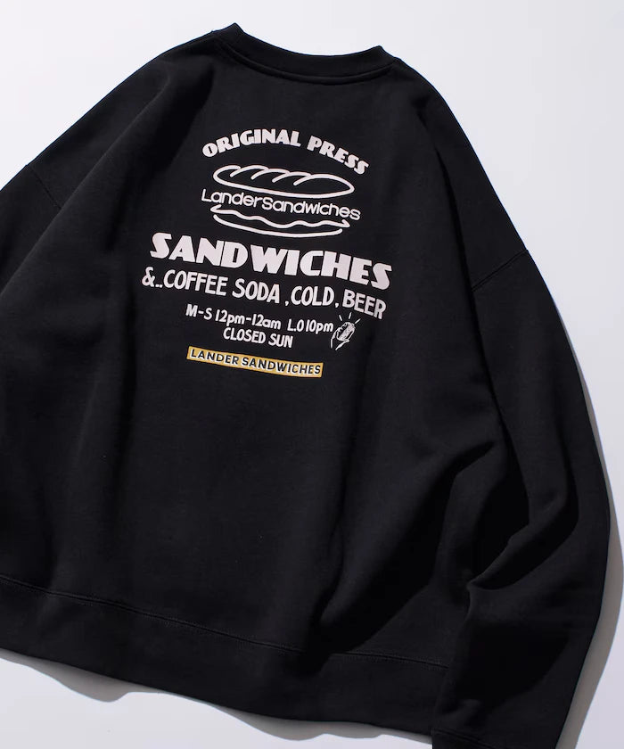 LANDER SANDWICHES×FREAK'S STORE/ Lander Limited Edition Big Silhouette Back Print Crewneck Sweat 【Limited Release】