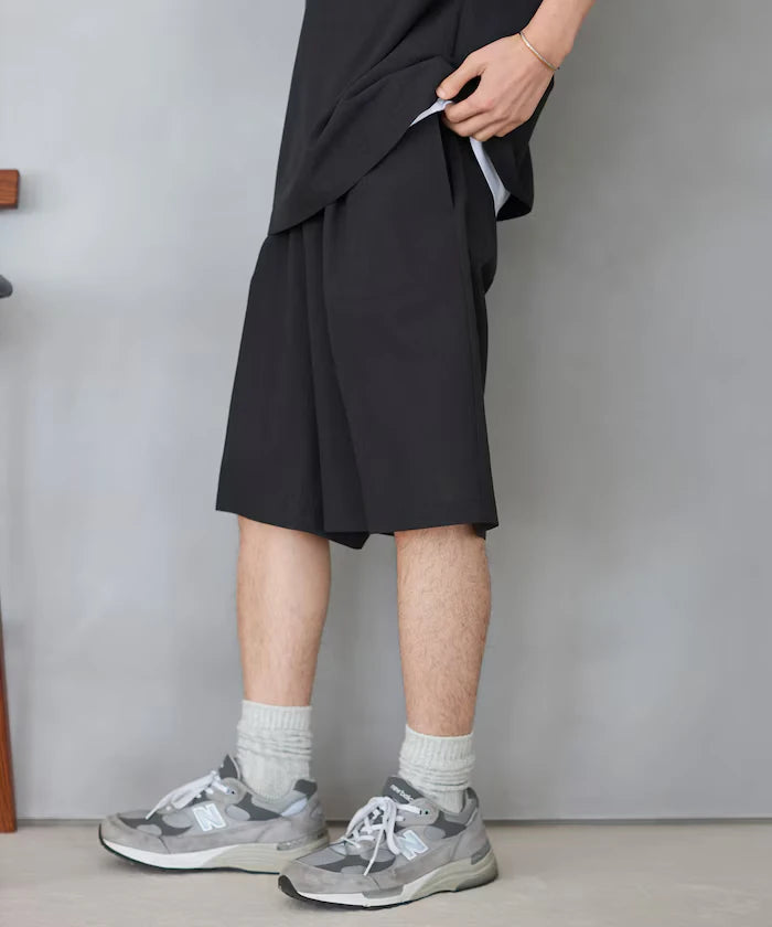 Functional Fabric Pullover Short Sleeve Shirt Set 3-piece Set / Washable / UV Cut / Quick Dry / Cool Touch
