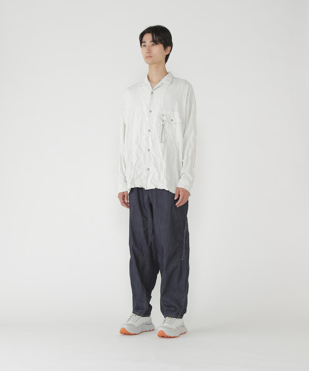 dry easy denim wide pants