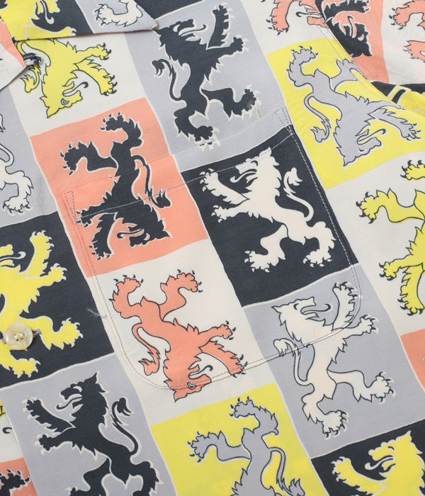 HIGH DENSITY RAYON OPEN SHIRT “LION RAMPANT”