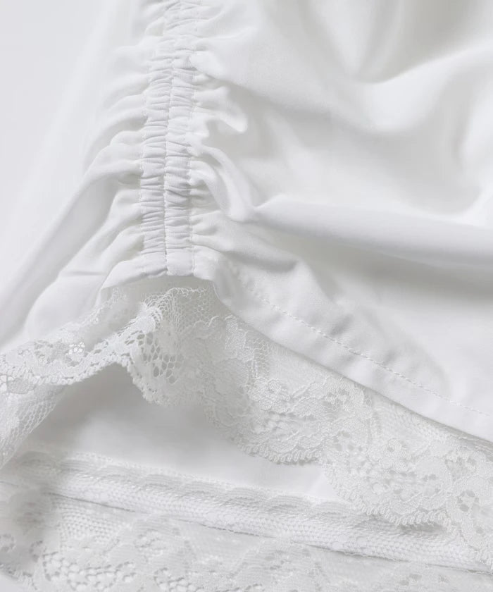 Handkerchief Sleeve Shirring Blouse