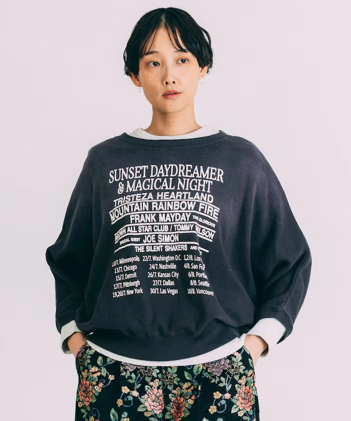 Fade Print Dolman Sweat