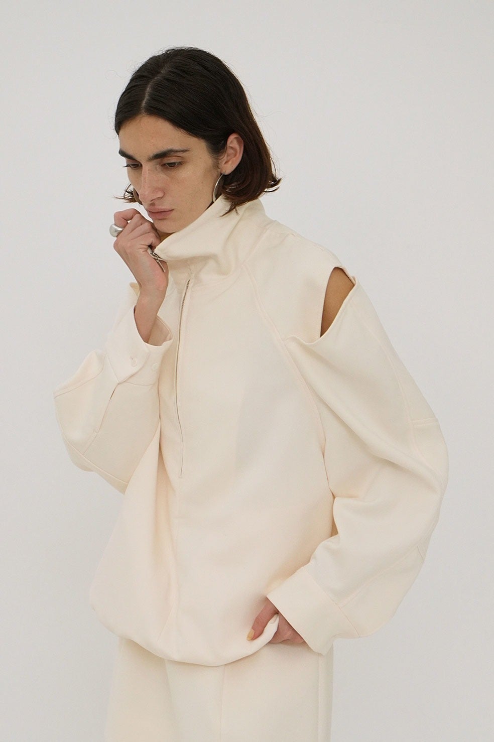 2WAY OFF SHOULDER MODE JERSEY TOPS
