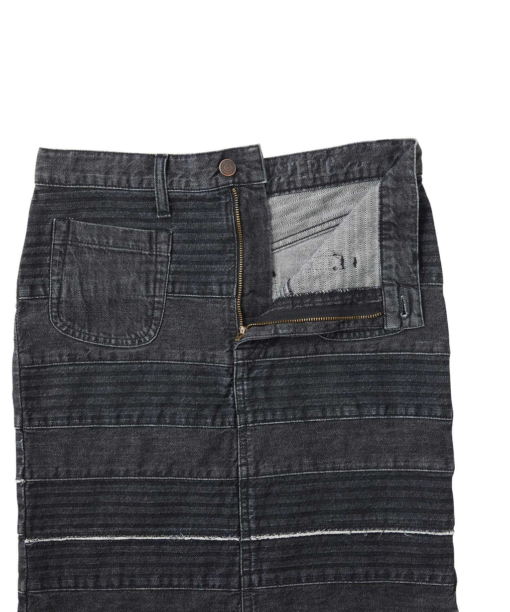 Scratch Denim Mermaid Skirt