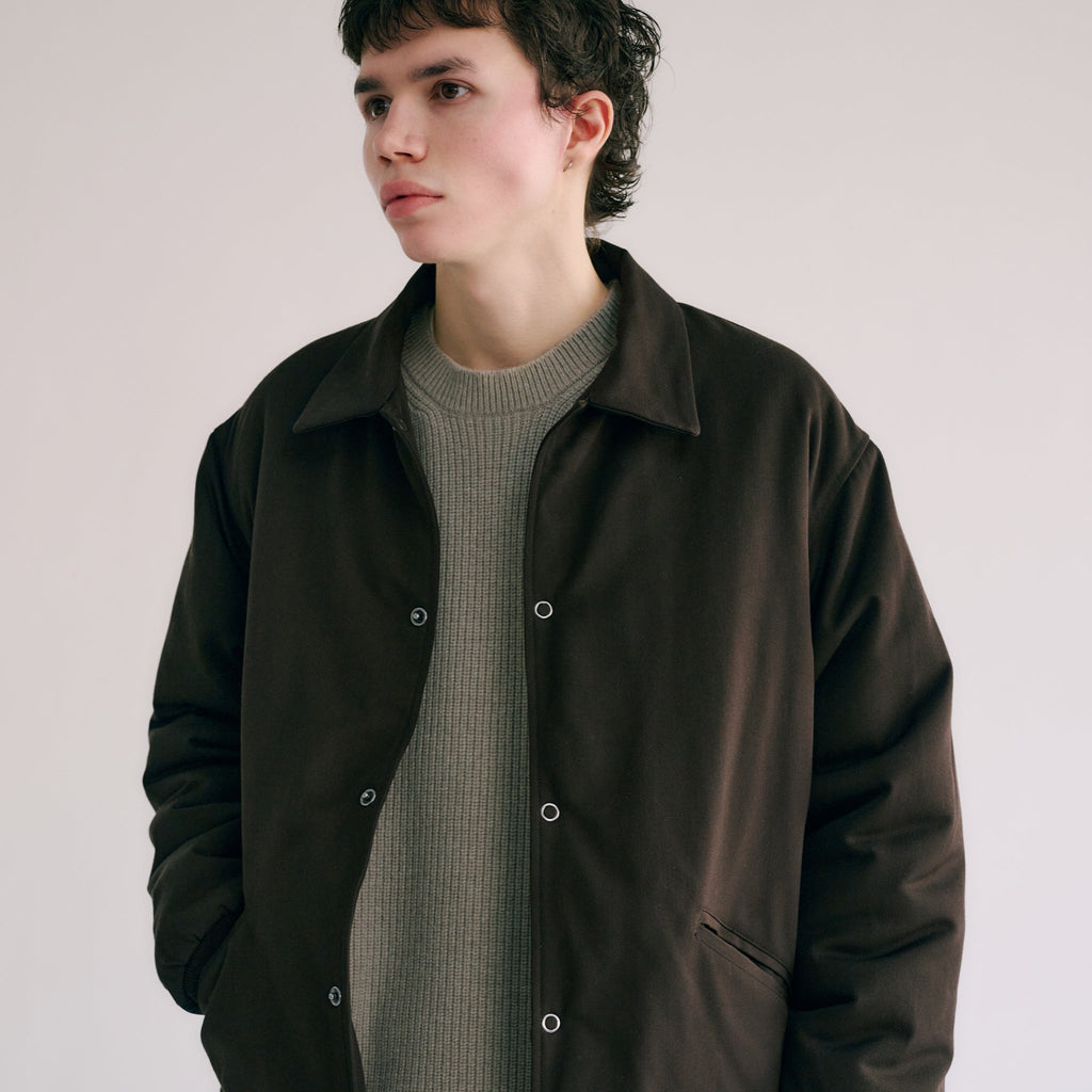 GL15367 / WOOL GABARDINE PADDING COACH JACKET