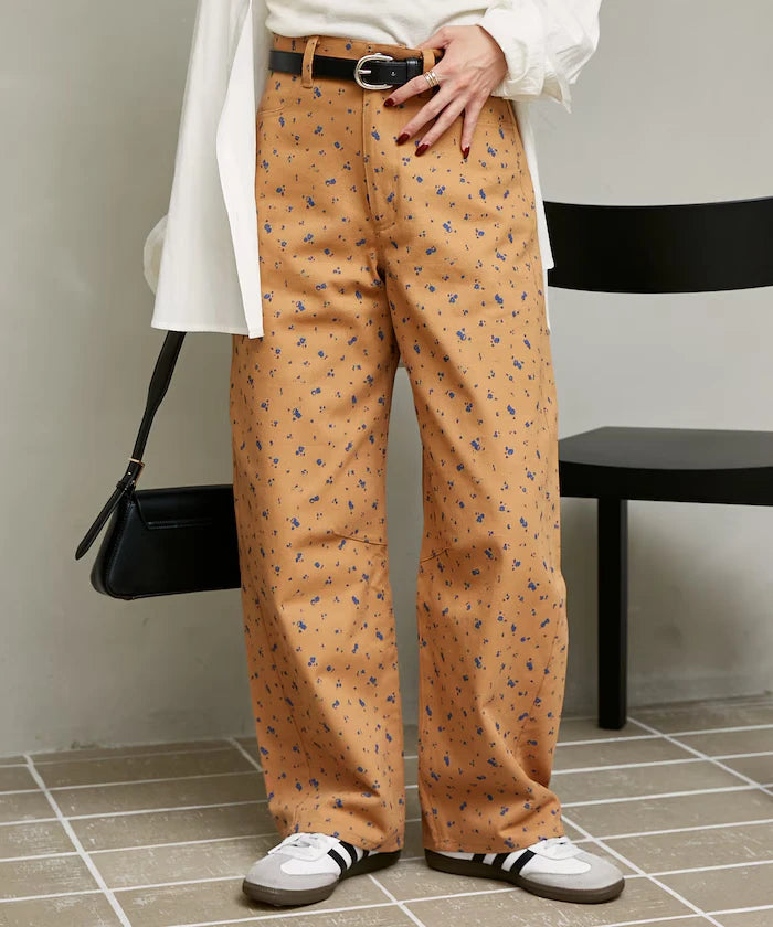 Floral Print Curved Pants Limited Edition