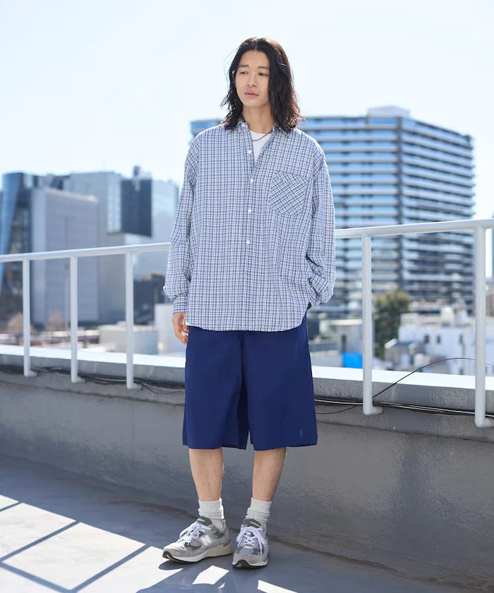 Nylon Sleek Water Length Baggy Shorts