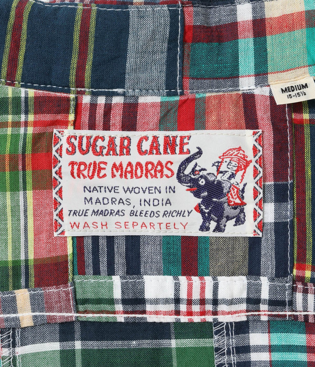 Madras Check Patchwork Open Shirt