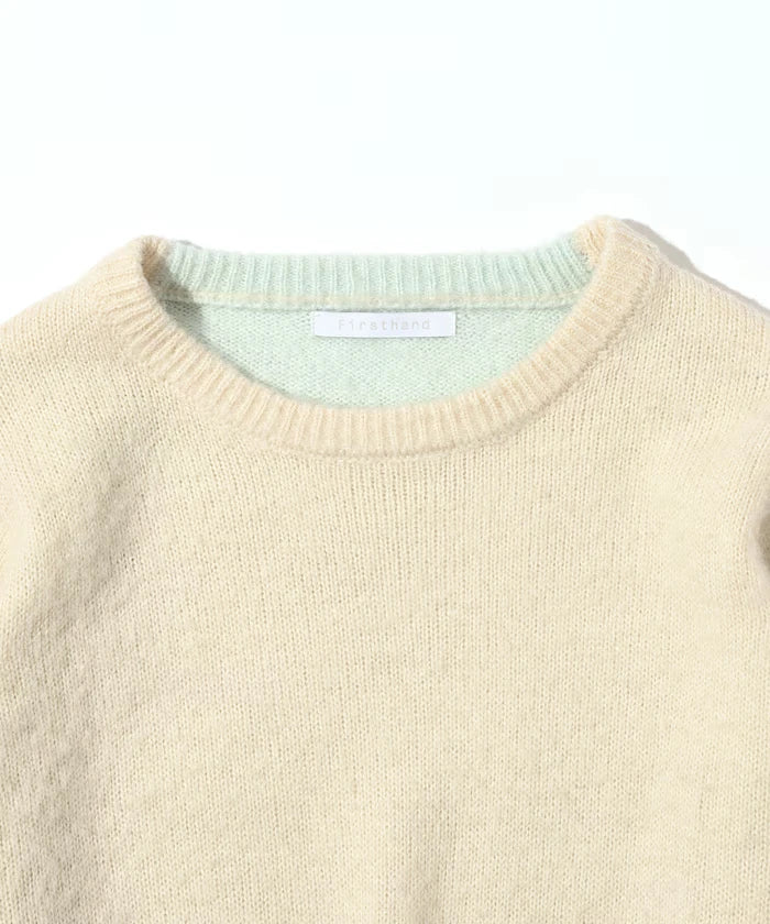 Alpaca Blend Bicolor Knit Pullover