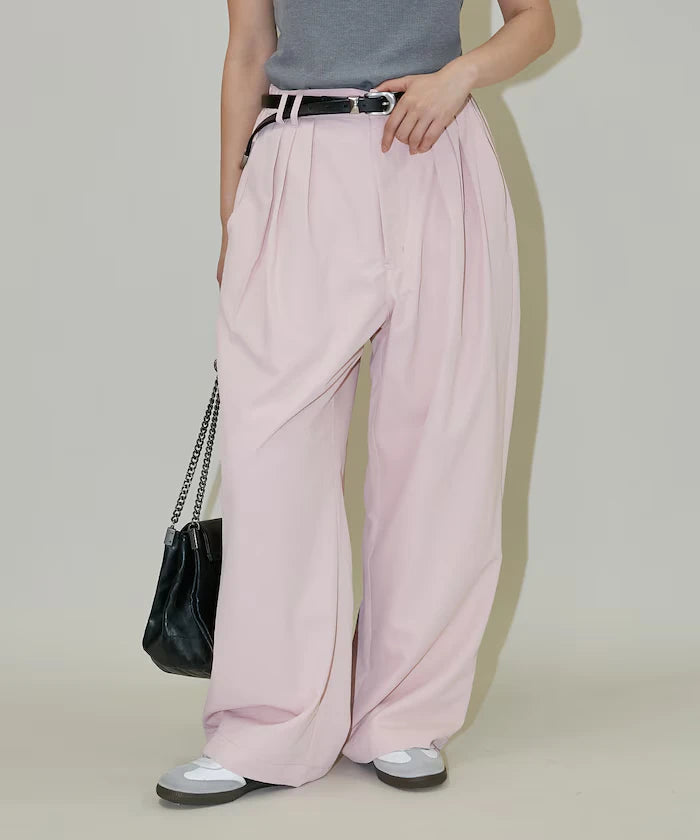 Color Tuck Slacks Pants Limited Release