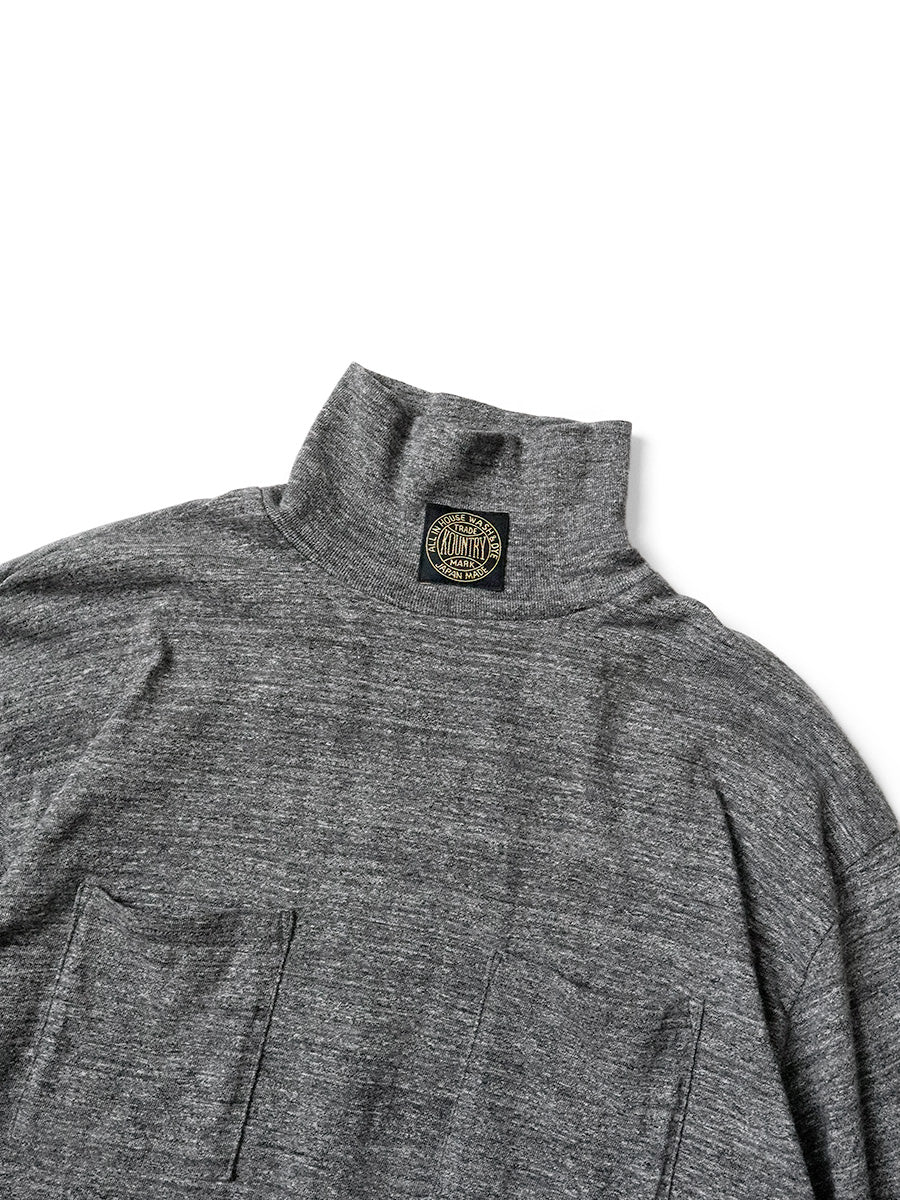 TOP Tenjiku High Neck Pocket Long T