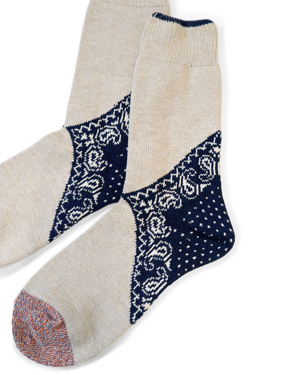 96pcs Heel Paisley Bandana Socks