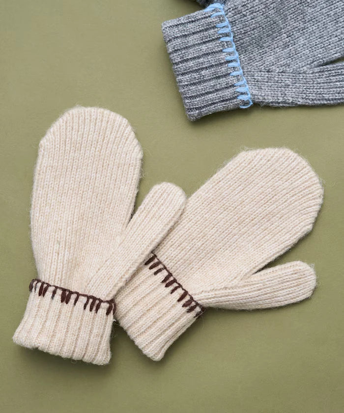 Colorful Blanket Stitch Mittens