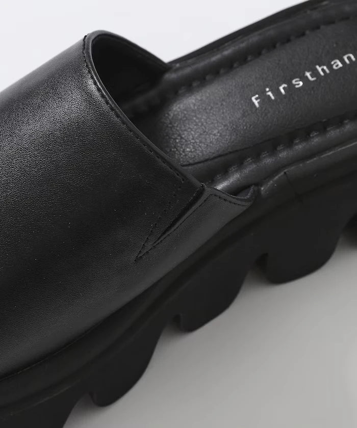 Volume Curved Sole Leatherette Covered Sandal