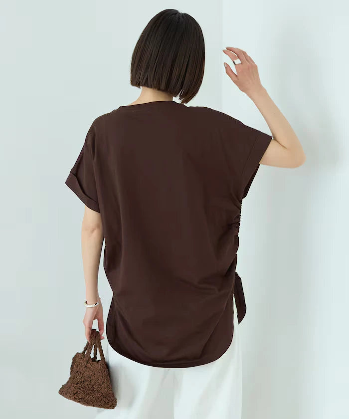 Organic Cotton Shirring Logo T-Shirt