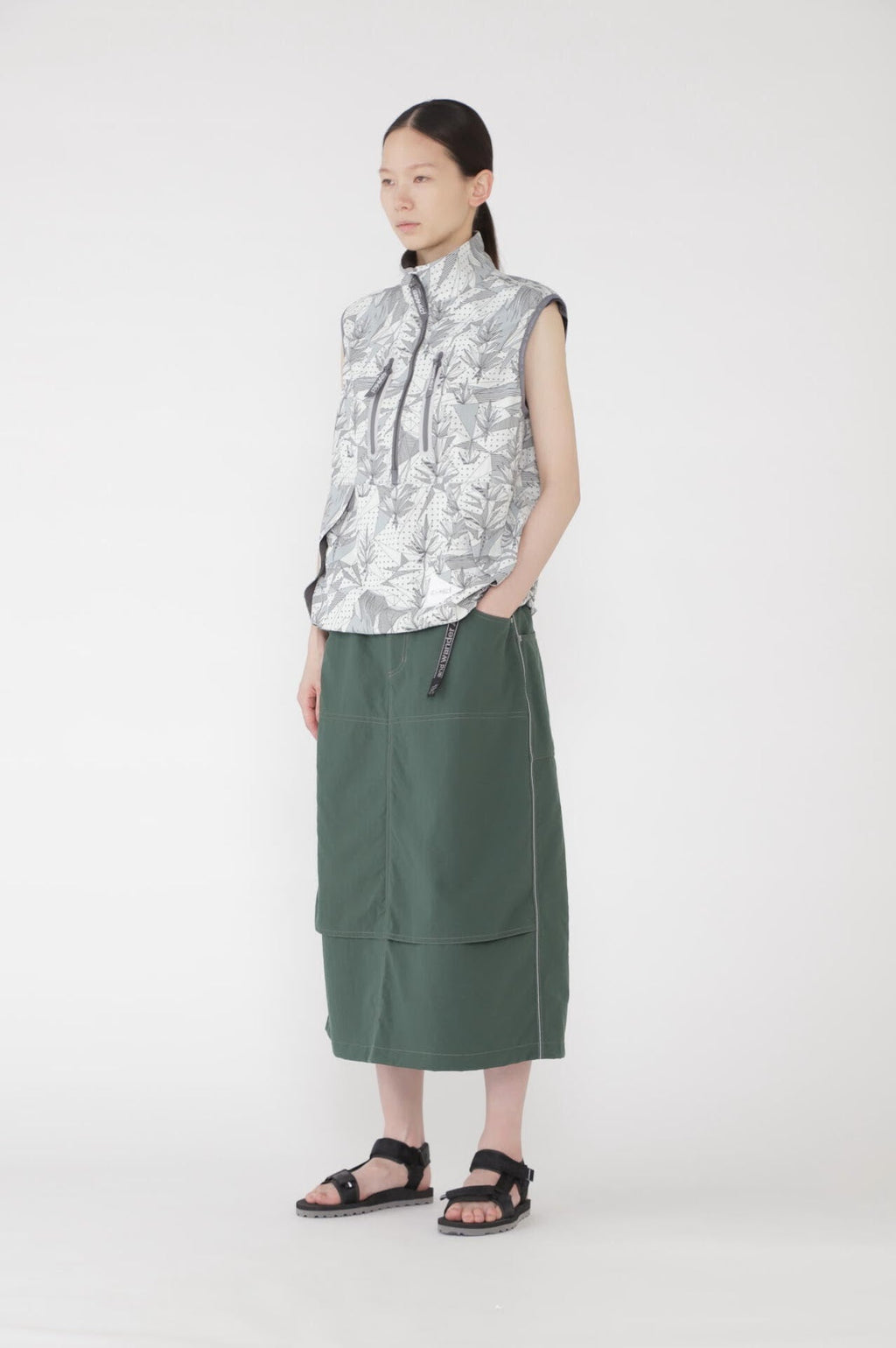 GRAMICCI × and wander nylon double knee skirt