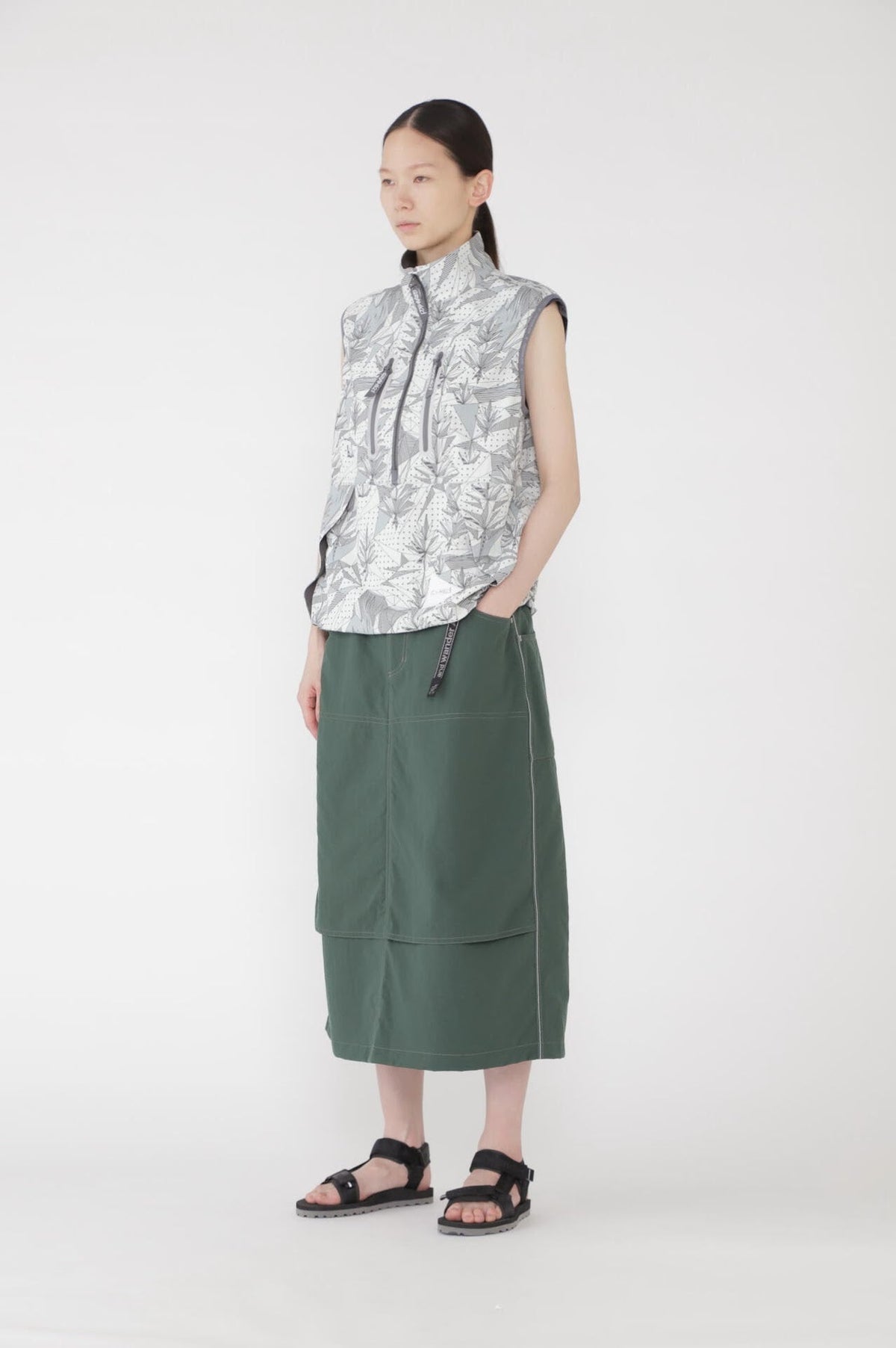 GRAMICCI × and wander nylon double knee skirt